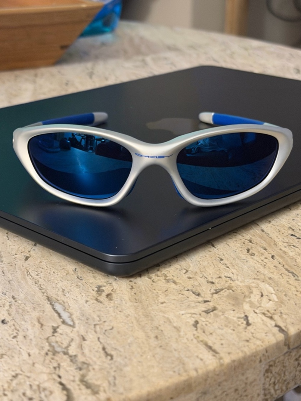 Rare Vintage 2000 Oakley XX Twenty FMJ 5.56 Ice Iridium Sunglasses